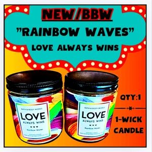 🔥"RAINBOW WAVES" 1-WICK CANDLE/NEW/BBW